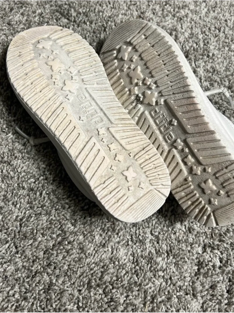 Hey Dude Kids White Slip-On Moccasins with Elastic Lace
